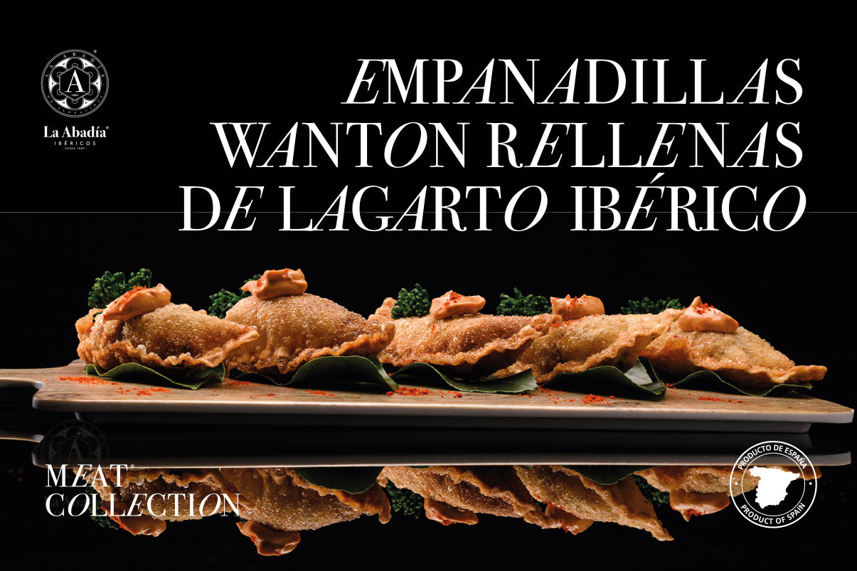 Empanadillas wanton rellenas de Lagarto Ibérico